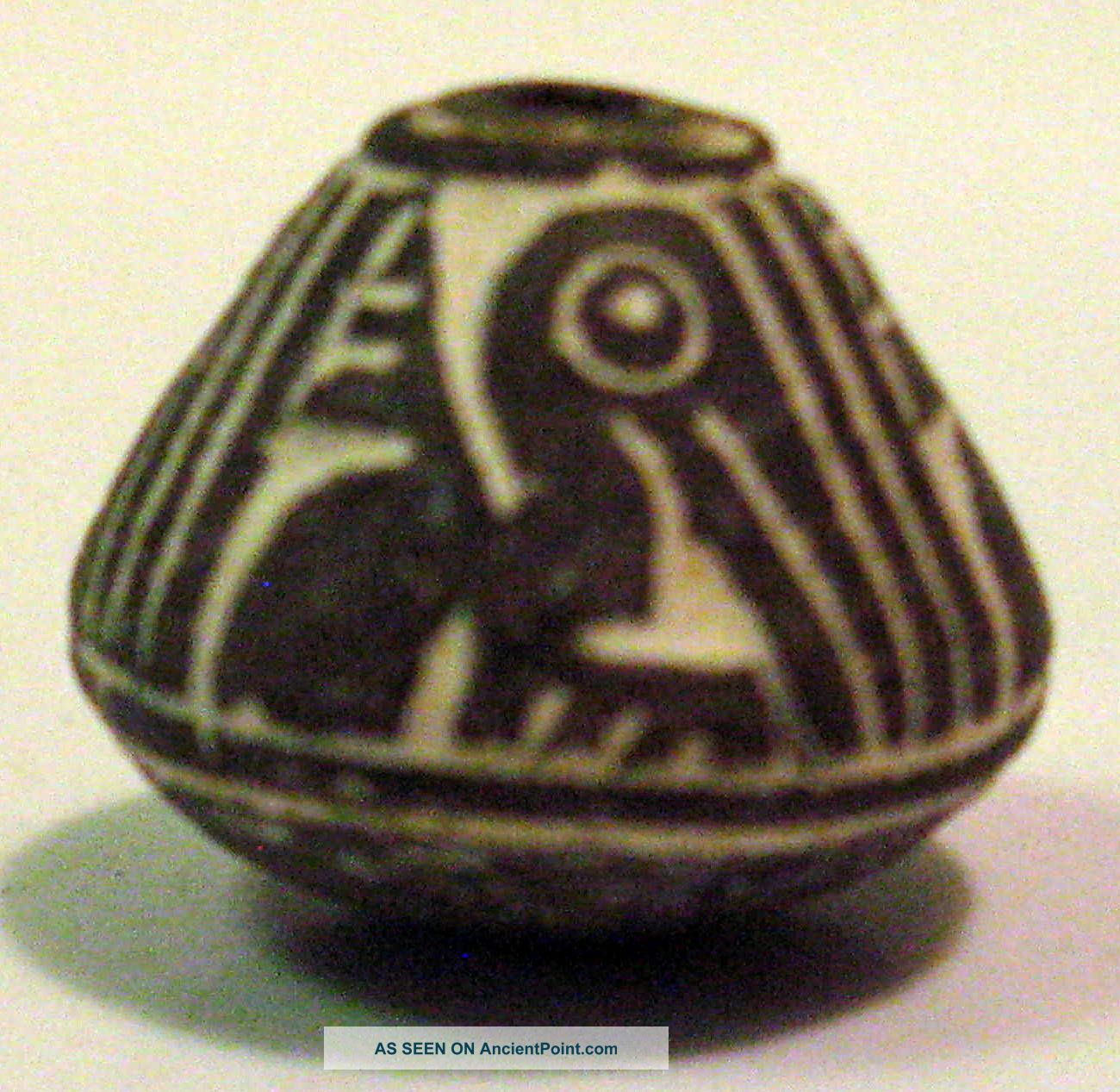 Pre - Columbian Large Black Bird Bead.  Guaranteed Authentic. The Americas photo