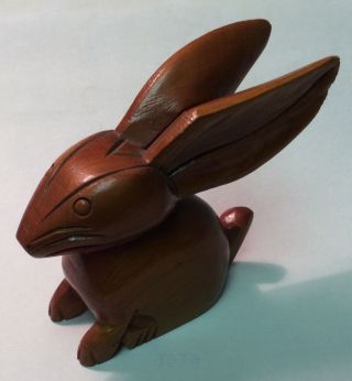 Berea College – Kentucky – Primitive - Hand - Made Cedar Rabbit photo