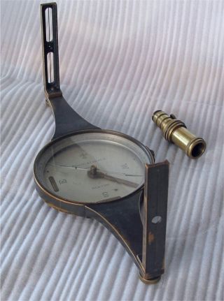 1880 ' S Antique Brass Survey Compass Keuffel & Esser Qo.  York photo