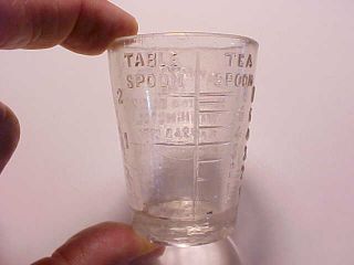 1890 Old Embossed Shot Glass Dosage Glass Alonzo Bliss Native Herbs Vg, photo