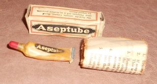 C1930 Antique Venereal Disease Medicine Tube Aseptube Norwich Ny photo