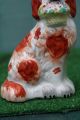 Mid 19thc Staffordshire Russet Red & White Flower Basket Spaniel Dog 1850 Figurines photo 2