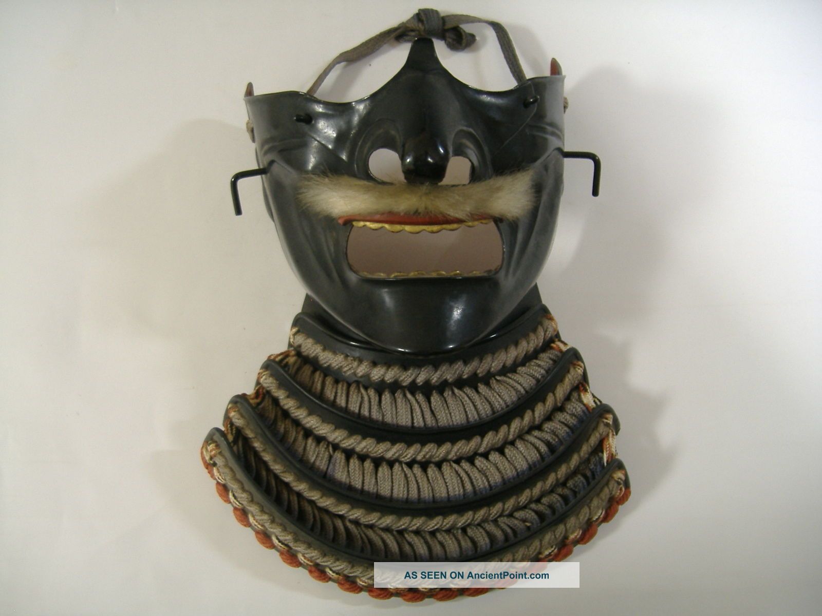 Japanese Menpo Mask Armor Samurai Yoroi Bugu Kacchu Kabuto Helmet Japan Armor photo