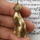Powerful Magic Lucky Siam Cat Hunting Money Thai Amulet Brass Talisman Rich Amulets photo 2