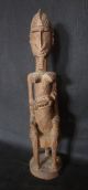 Exquisite Dogon Maternity Statue: Mother & Two Children Trad Mali Fertility Cult Sculptures & Statues photo 1