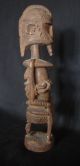 Exquisite Dogon Maternity Statue: Mother & Two Children Trad Mali Fertility Cult Sculptures & Statues photo 7