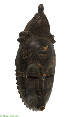 Yaure Mask Beard With Serrated Edges Cote D ' Ivoire African Art photo