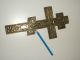 Antique Imperial Russian Orthodox Brass Cross Crucifix 18 - 19th Century Metalware photo 1