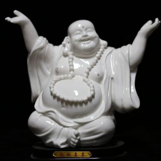 Chinese Dehua Porcelain Handwork Gladness Buddha Statue Csyb347 photo