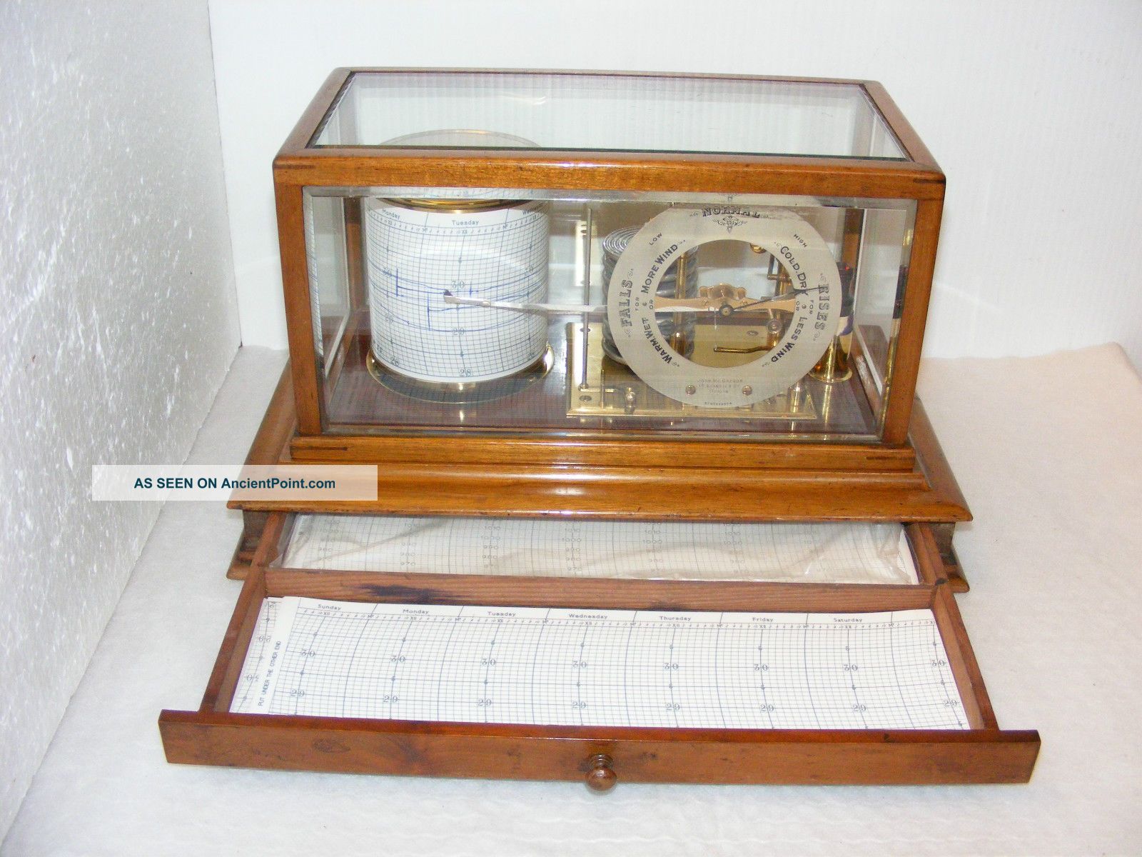 Barograph With Dial By John Mc.  Gregor Of Dublin Other Antique Science Equip photo