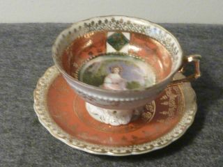 Royal Vienna Small Cup And Saucer.  Ca 1890s photo
