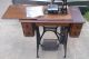 1908 Singer Featherweight Chain Stitch Sewing Machine 24 With Treadle Base Sewing Machines photo 3