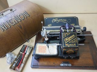 Antique Typewriter Mignon 2 (near And) Ecrire Escribir Scrivere photo