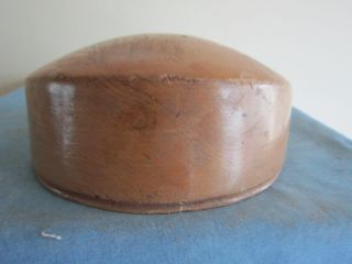 Vtg Flat Top Royal Shape /millinery Wood Hatmaking Block/form/mold/brim photo