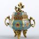 Chinese Brass Cloisonne Handwork Fook Dog Incense Burners W Qianlong Mark Csy433 Incense Burners photo 2