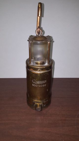 Antique Brass Oldham Lantern 900 - 4090 - Navy Nautical Miners Lamp photo