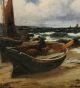 1896 Antique Charles Macinnis Coastal Seascape Fishing Boat Oil Painting Nr Other Maritime Antiques photo 2