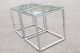 Mid Century Modern Pair Chrome Glass End Side Coffee Tables Post-1950 photo 3
