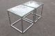 Mid Century Modern Pair Chrome Glass End Side Coffee Tables Post-1950 photo 5