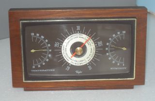 Vintage 1960/70s Taylor Usa Desk Barometer Thermometer Humidity Weather Station photo