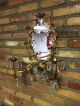 Mirror Crystals Candelabra Candle Holder Hollywood Regency Gold Color Metal Metalware photo 1