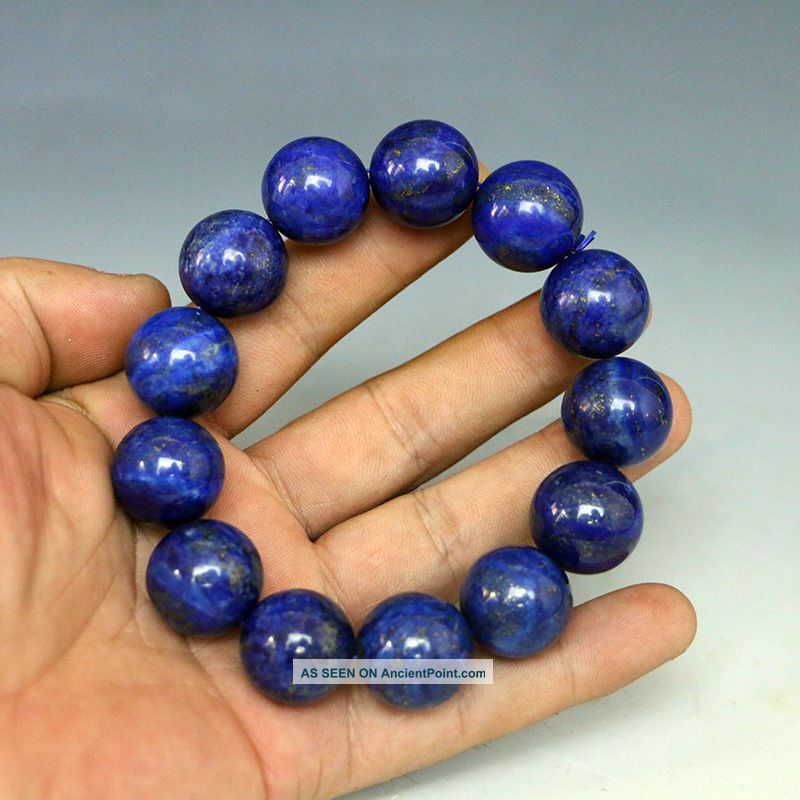Natural Lapis Lazulin Hand - Carved Beads Bracelet Bracelets photo