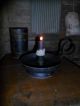 Primitive Olde Time Candle Light,  Black Metal W/ Grungy Candle,  Farmhouse Needful Primitives photo 2