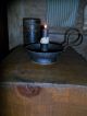 Primitive Olde Time Candle Light,  Black Metal W/ Grungy Candle,  Farmhouse Needful Primitives photo 4