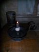 Primitive Olde Time Candle Light,  Black Metal W/ Grungy Candle,  Farmhouse Needful Primitives photo 6
