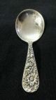 Antique / Vintage S.  Kirk And Son Sterling Silver Repousse Floral Baby Spoon Flatware & Silverware photo 4