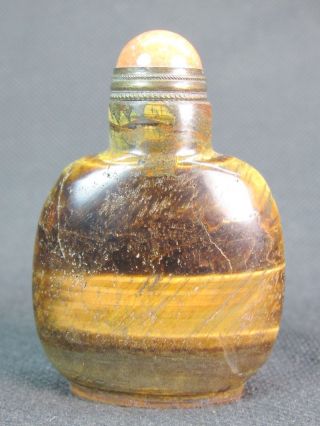 Chinese Natural Tiger Stone Snuff Bottle photo