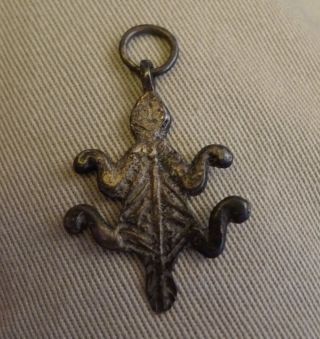 Antique Native American Cast Silver Trade Animal Amulet Charm photo
