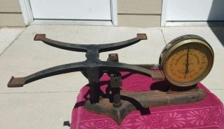 Antique 1874 Turnbull ' S Patented Drug Store Scale /june 2,  1874/ 2 Sided Display photo