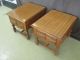 2 Vintage Mid Century Side Tables Lamp Tables Walnut Finished Tables Brass 1900-1950 photo 3