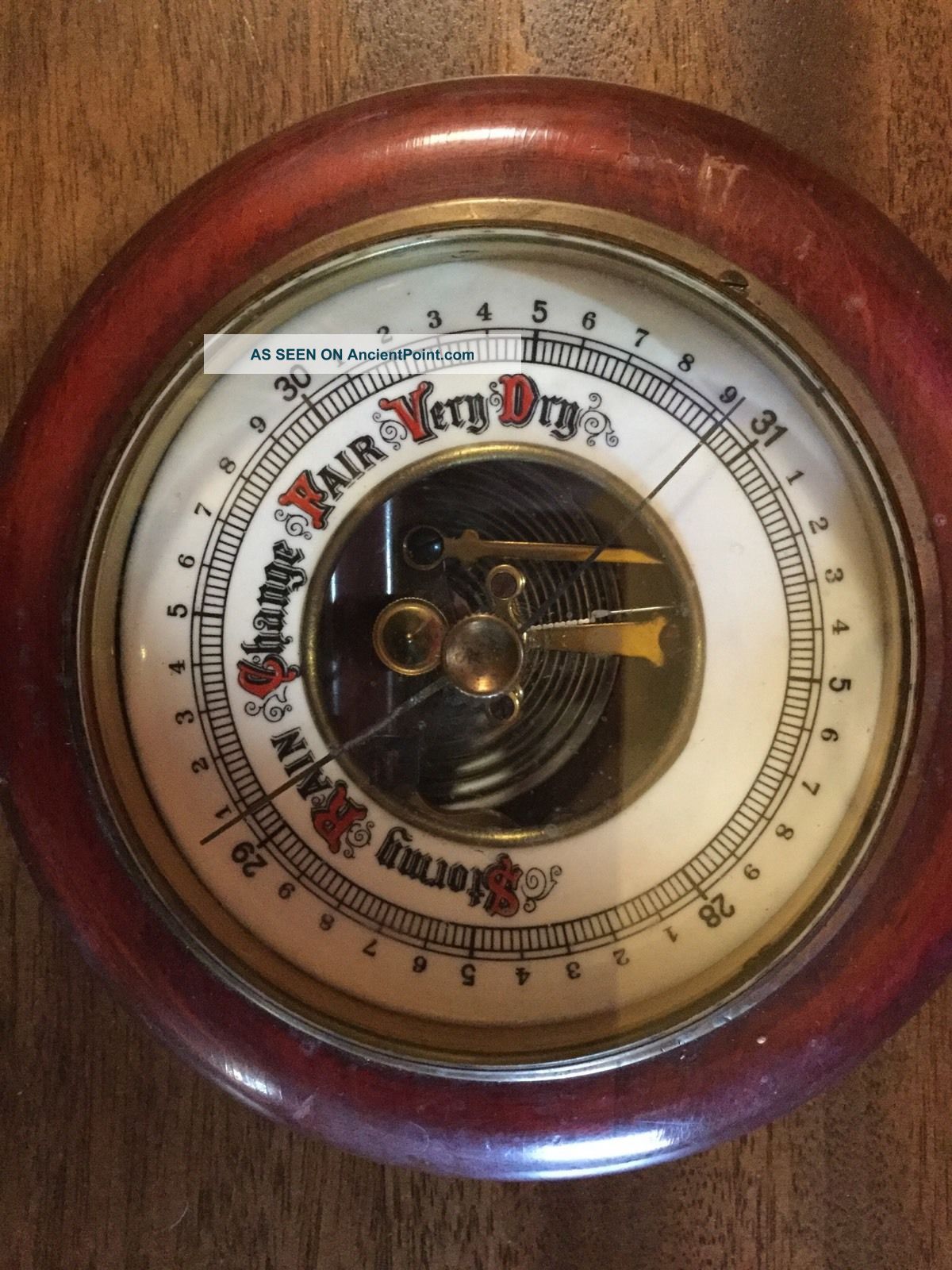 Antique Barometer Stamped On Back With Jgc And Castle Towers Barometers photo