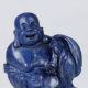 100 Natural Lapis Lazuli Hand - Carved Laugh Buddha Statue Csy299 Other Antique Chinese Statues photo 1