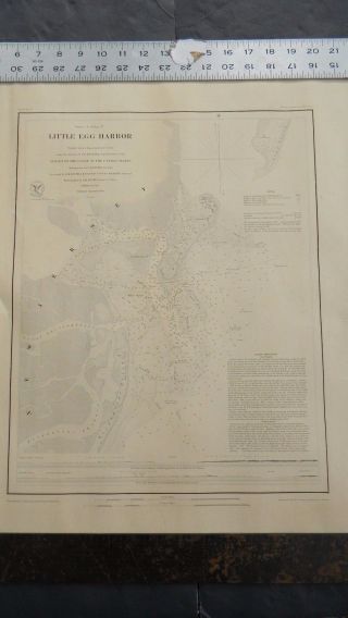 Small Antique Nautical Chart Of Little Egg Harbor - Jersey photo