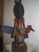 Large Yoruba Agere Ifa Divination Bowl Woman Holding A Chicken Sculptures & Statues photo 3