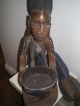 Large Yoruba Agere Ifa Divination Bowl Woman Holding A Chicken Sculptures & Statues photo 4