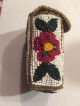 Antique Native American Beaded Purse Pouch Bag Floral Glass Cigarette Mexico 50 Native American photo 3