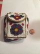 Antique Native American Beaded Purse Pouch Bag Floral Glass Cigarette Mexico 50 Native American photo 4
