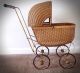 Antique/vintage Wicker Doll Baby Carriage Early 1900s Baby Carriages & Buggies photo 4