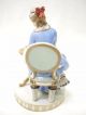 Signed Hochst Porcelain Colonial Figurines Gentleman & Lady Seated Figurines photo 10