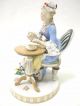Signed Hochst Porcelain Colonial Figurines Gentleman & Lady Seated Figurines photo 11