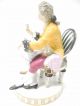 Signed Hochst Porcelain Colonial Figurines Gentleman & Lady Seated Figurines photo 3