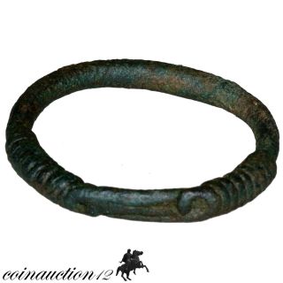 Stunning Celtic Late Bronze Age Bronze Bracelet 1500 - 1000 Bc photo