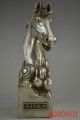 Collectible China Decor Handwork Old Tibet Silver Carve War Horse Noble Statue Other Antique Chinese Statues photo 1