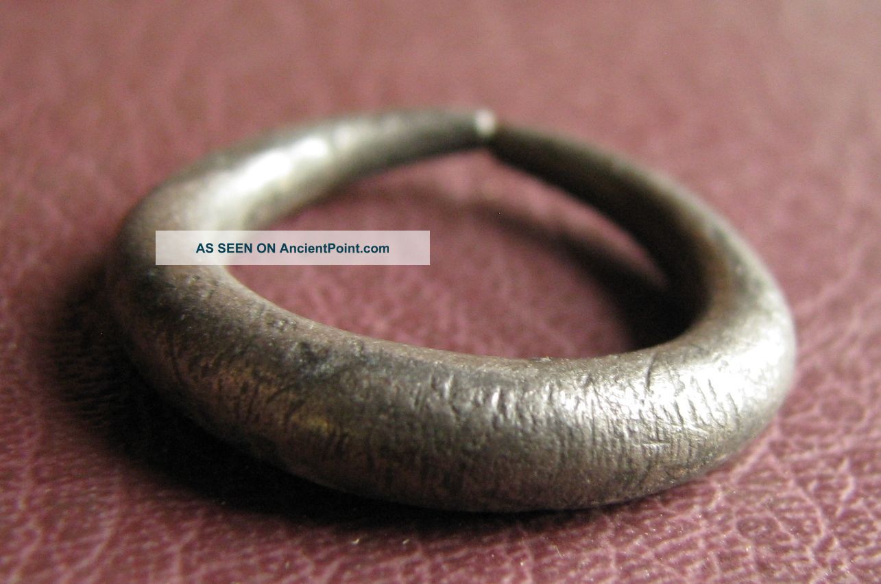 Authentic Ancient Artifact Viking Silver Ring Vk 36 Viking photo