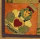 Antique Circa 1920s Folk Art Painting Canvas Card Game Sailors Gameboard,  Nr Folk Art photo 10