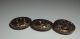 3 Vintage Pierced Brass Openwork Filigree Mirror Back Twinkle Buttons 5/8 